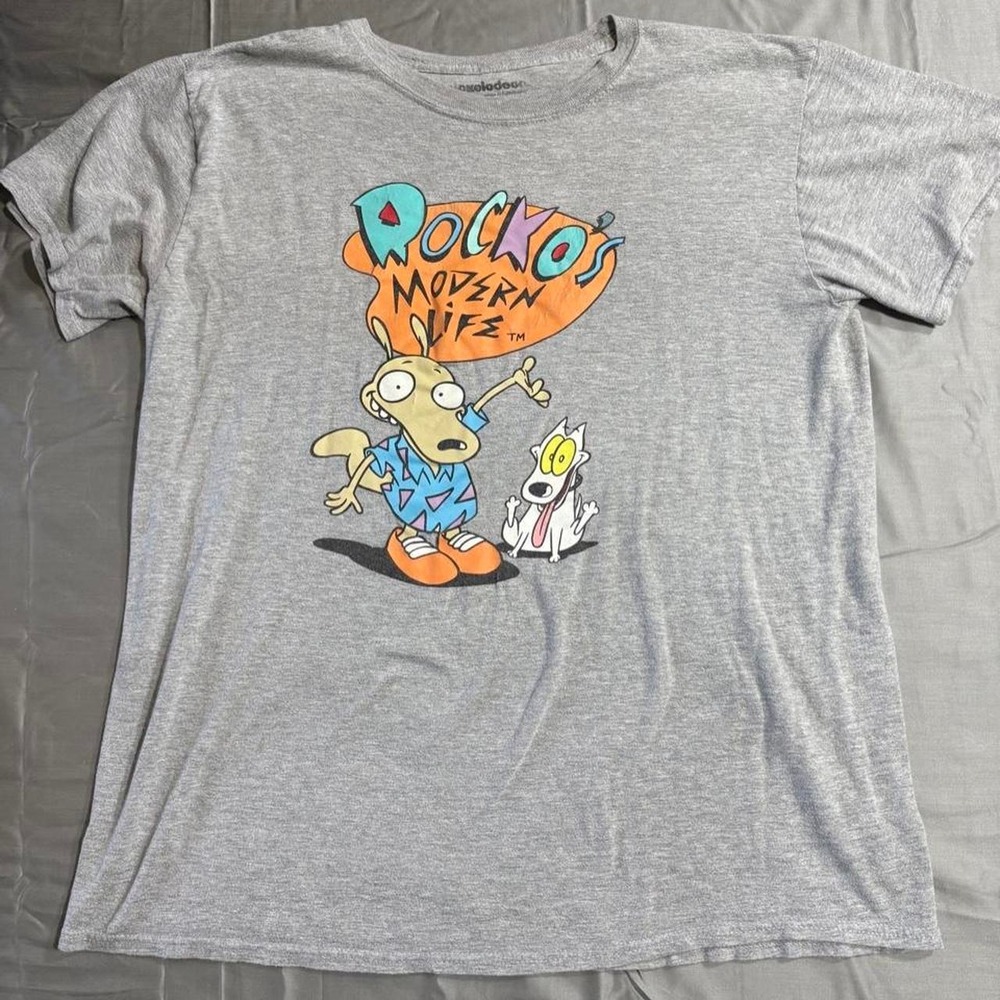 Rocko's Modern Life grey tee Size M